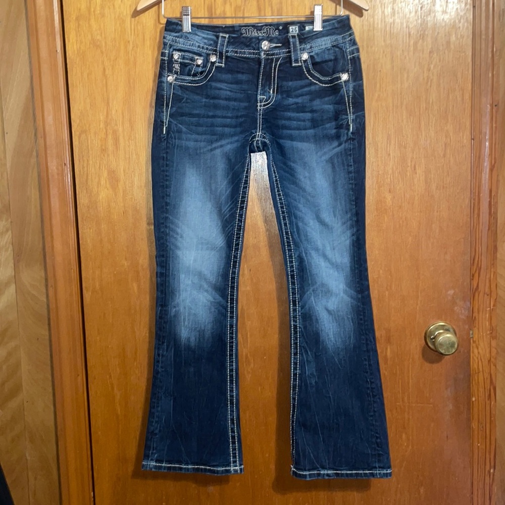 •MISS ME•MID-RISE EASY BOOT BOOTCUT JEANS SIZE 25x27 - Picture 3 of 10